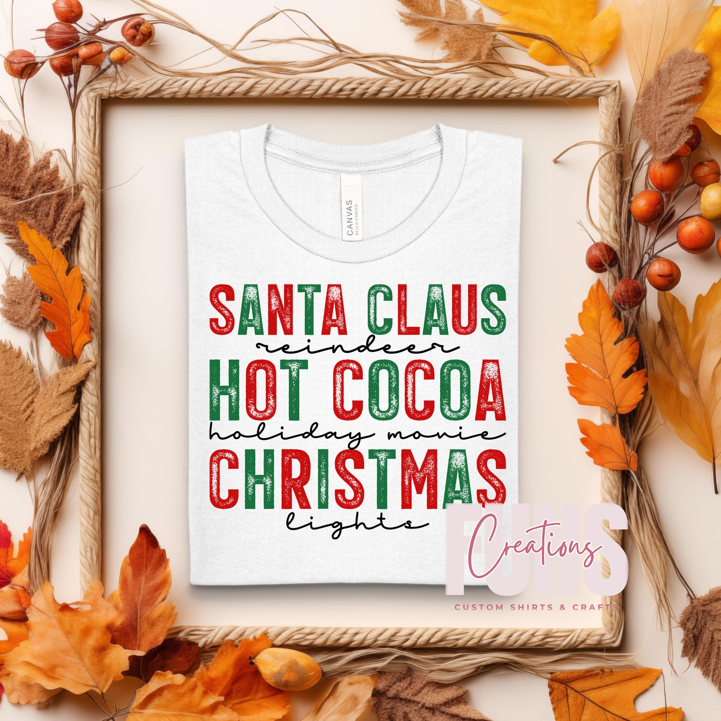 Santa Claus Cocoa Christmas DTF Transfer