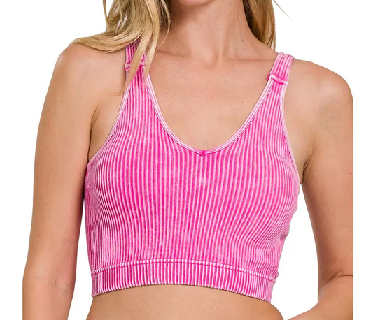 Rib Bralette - MAUVE