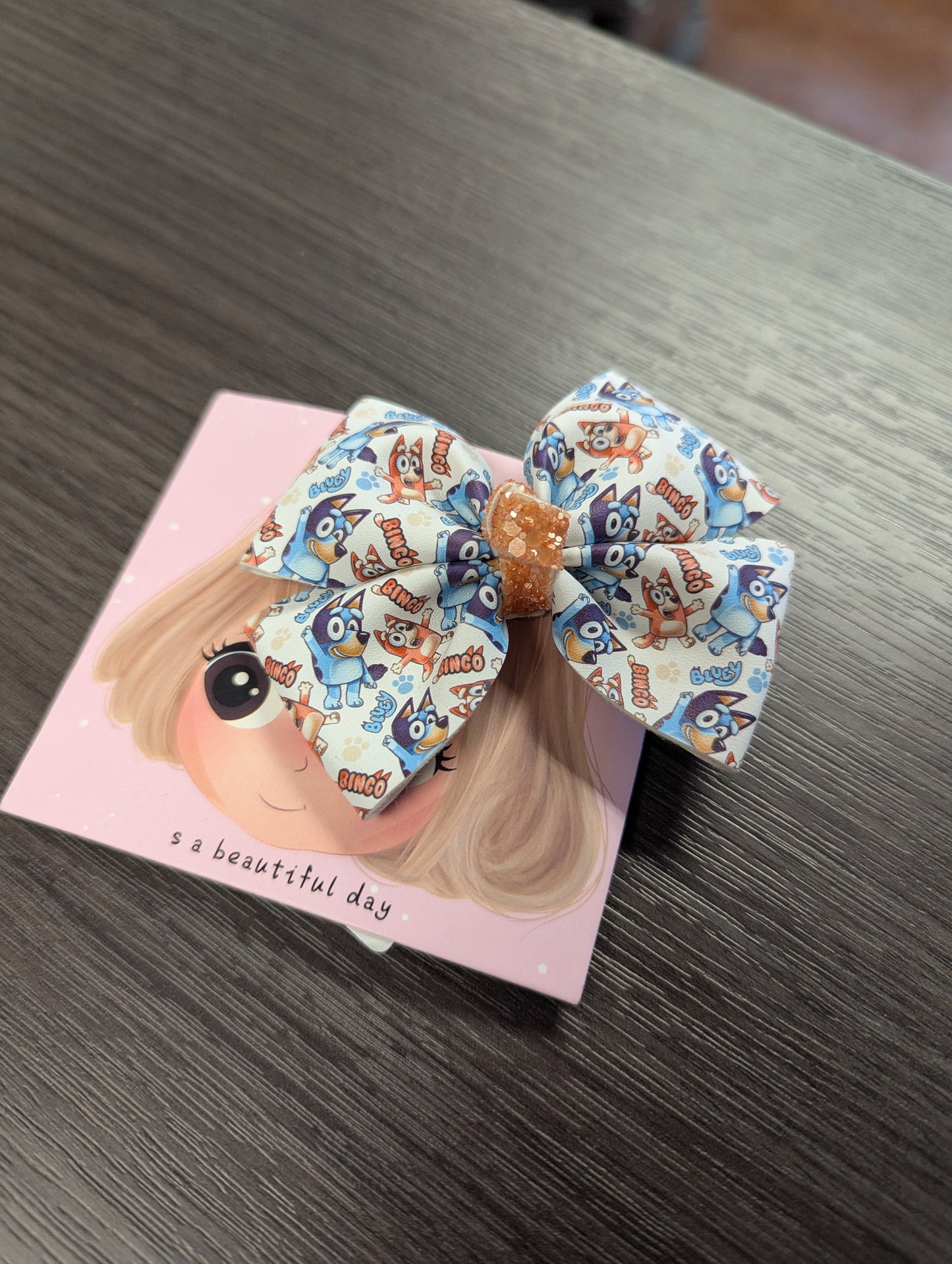 Small Blue Dog Bow