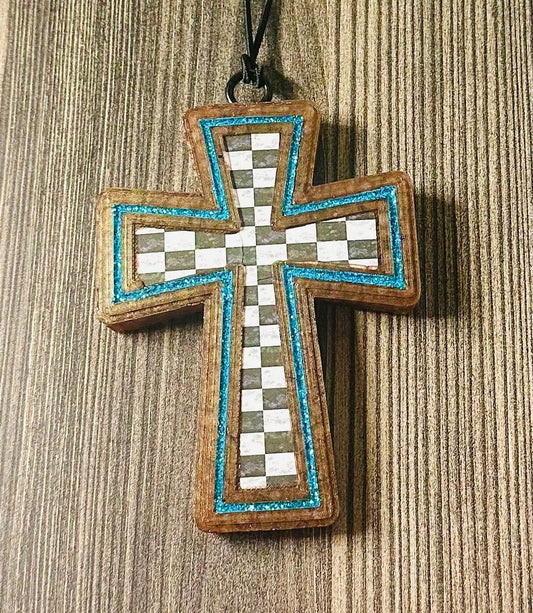 Checkered Cross - Leather&Lace