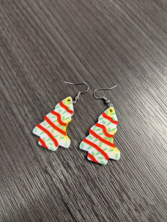 3D Cake Tree Earrings