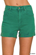 Green Cuffed Shorts
