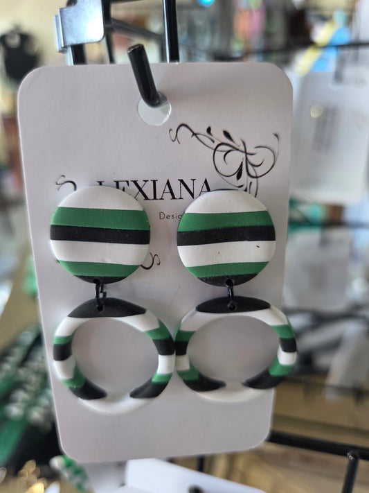Striped Circle Dangle