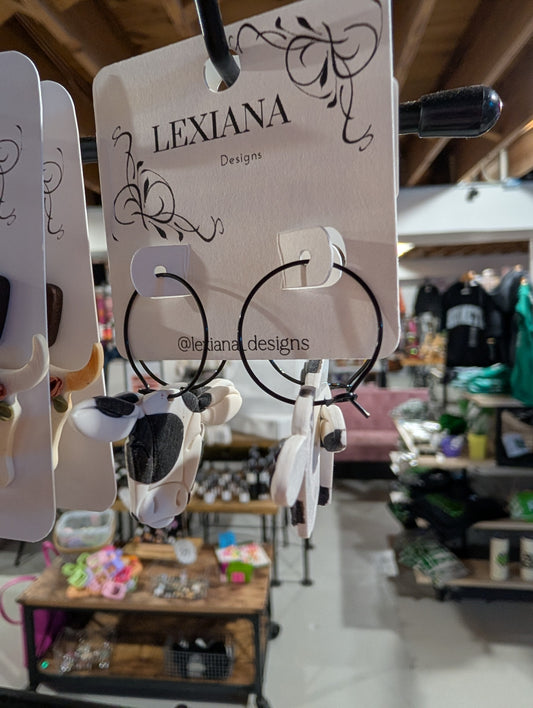 Cow Hoop Earrings