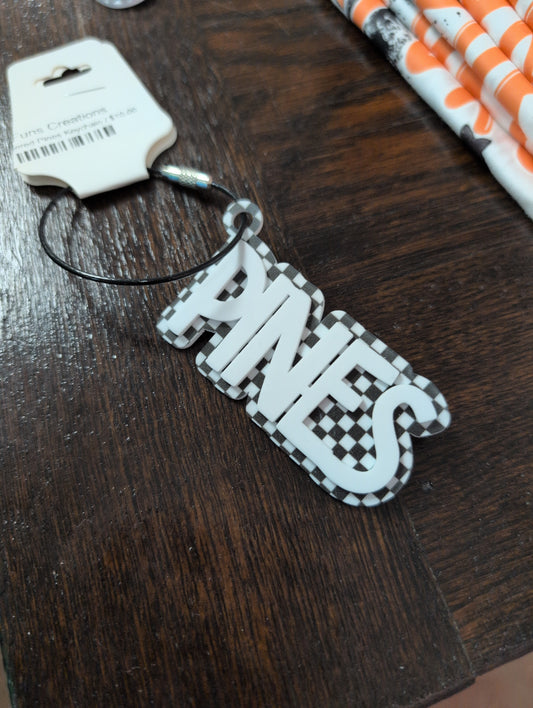 Checkered Pines Keychain