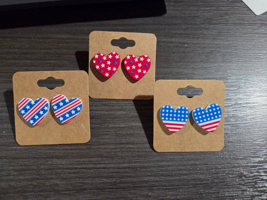 Star Heart Studs