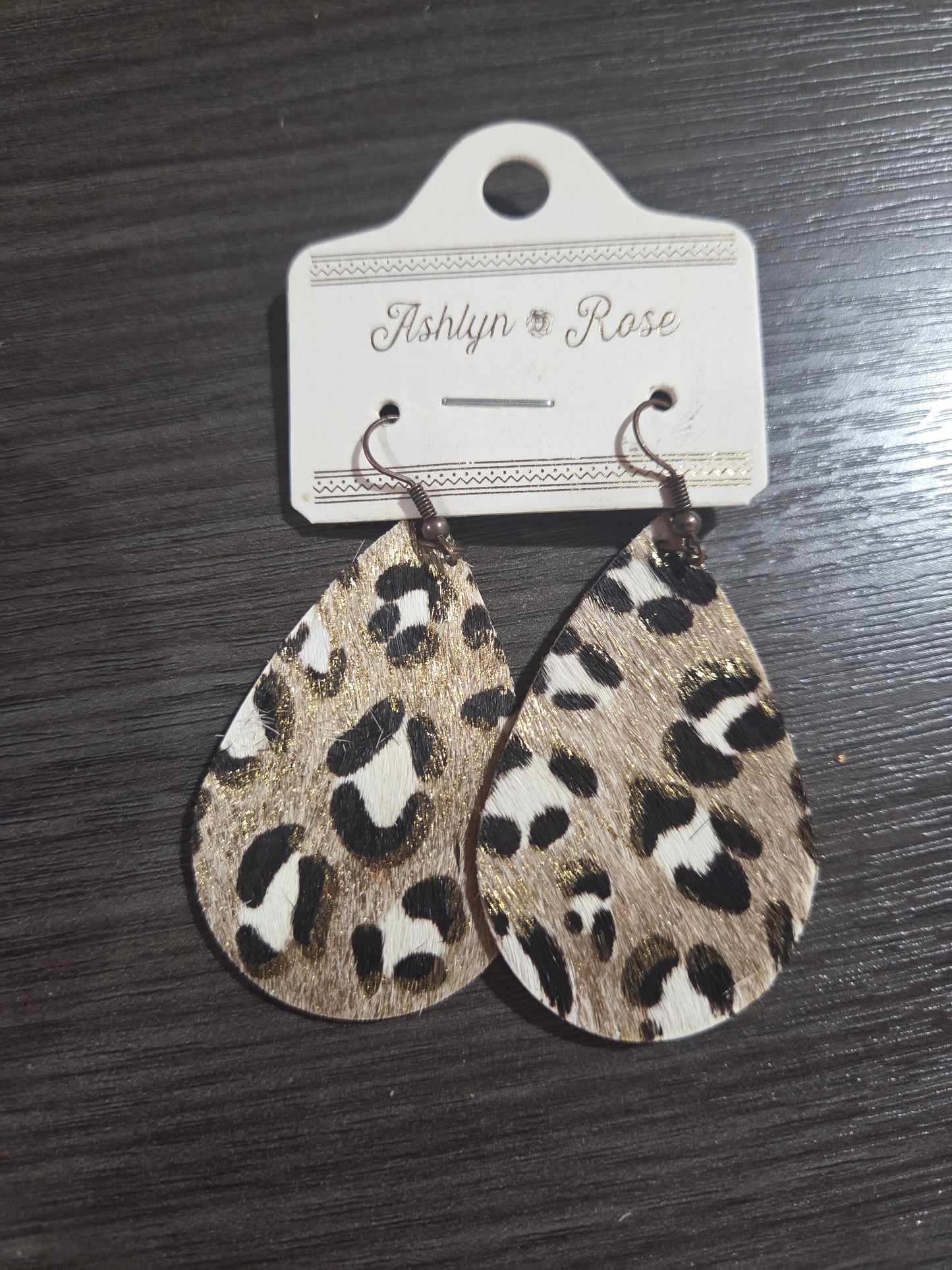 Leopard Teardrop Dangle