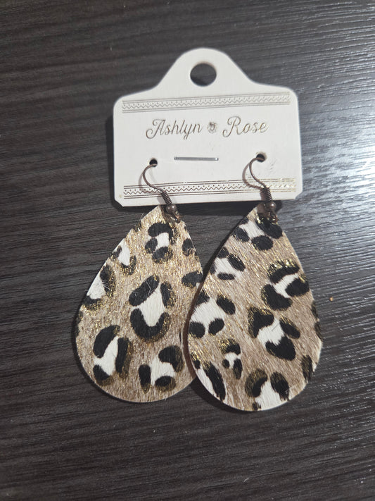Leopard Teardrop Dangle