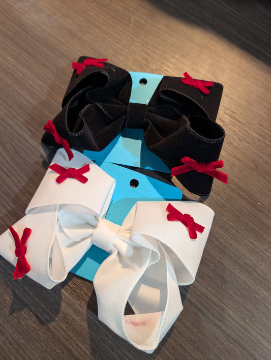 Red Bow Felt Bow