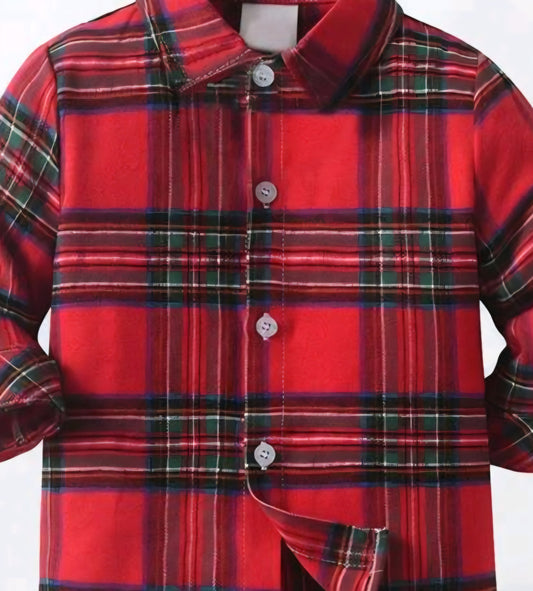 Boys Red Plaid