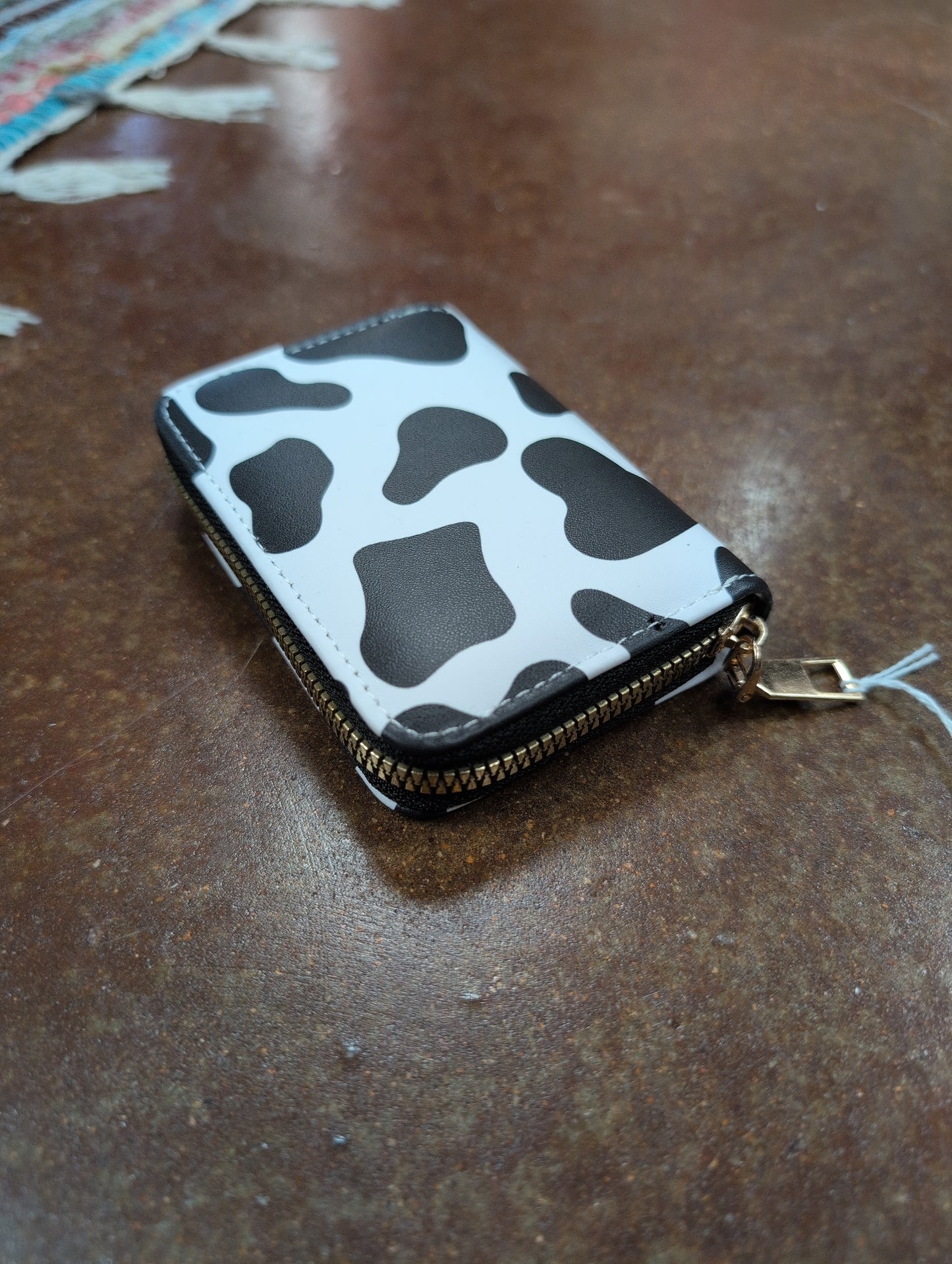 Single Zip Cow Wallet