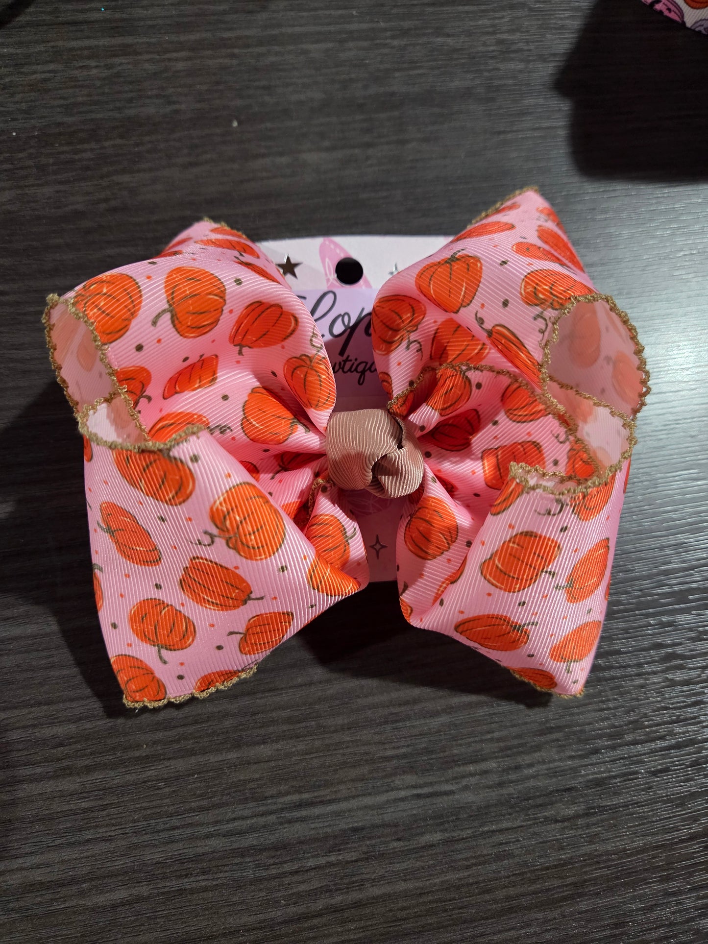 Pumpkin/Pink Bow