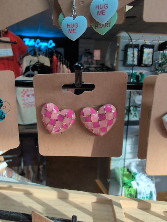 Checkered Pink Heart