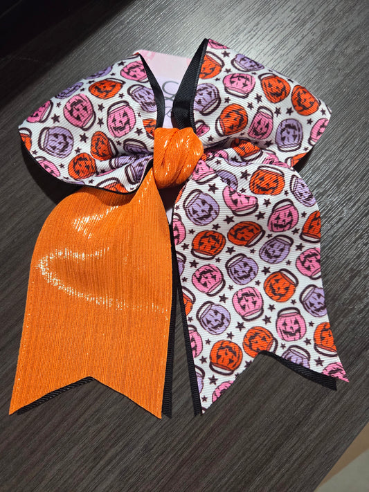 Pumpkin Basket/Shiny Cheer Bow