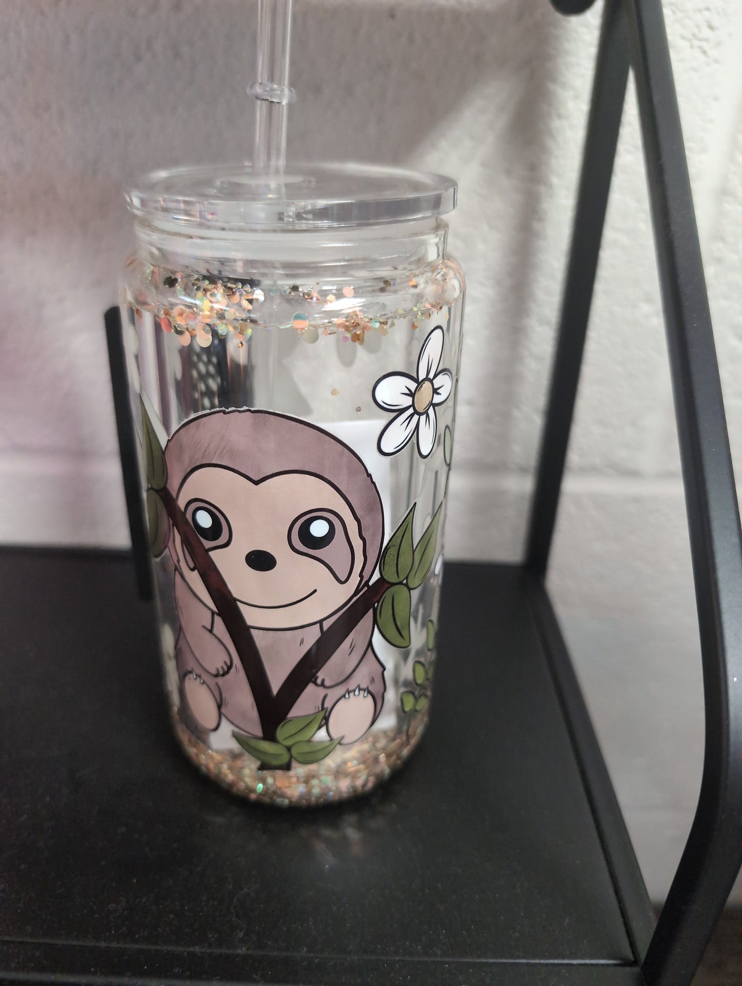 Sloth 16oz. Snow Globe Glass