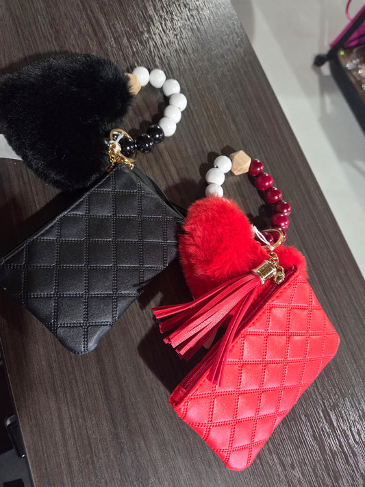 Bead Wristlet W/ Coin Purse