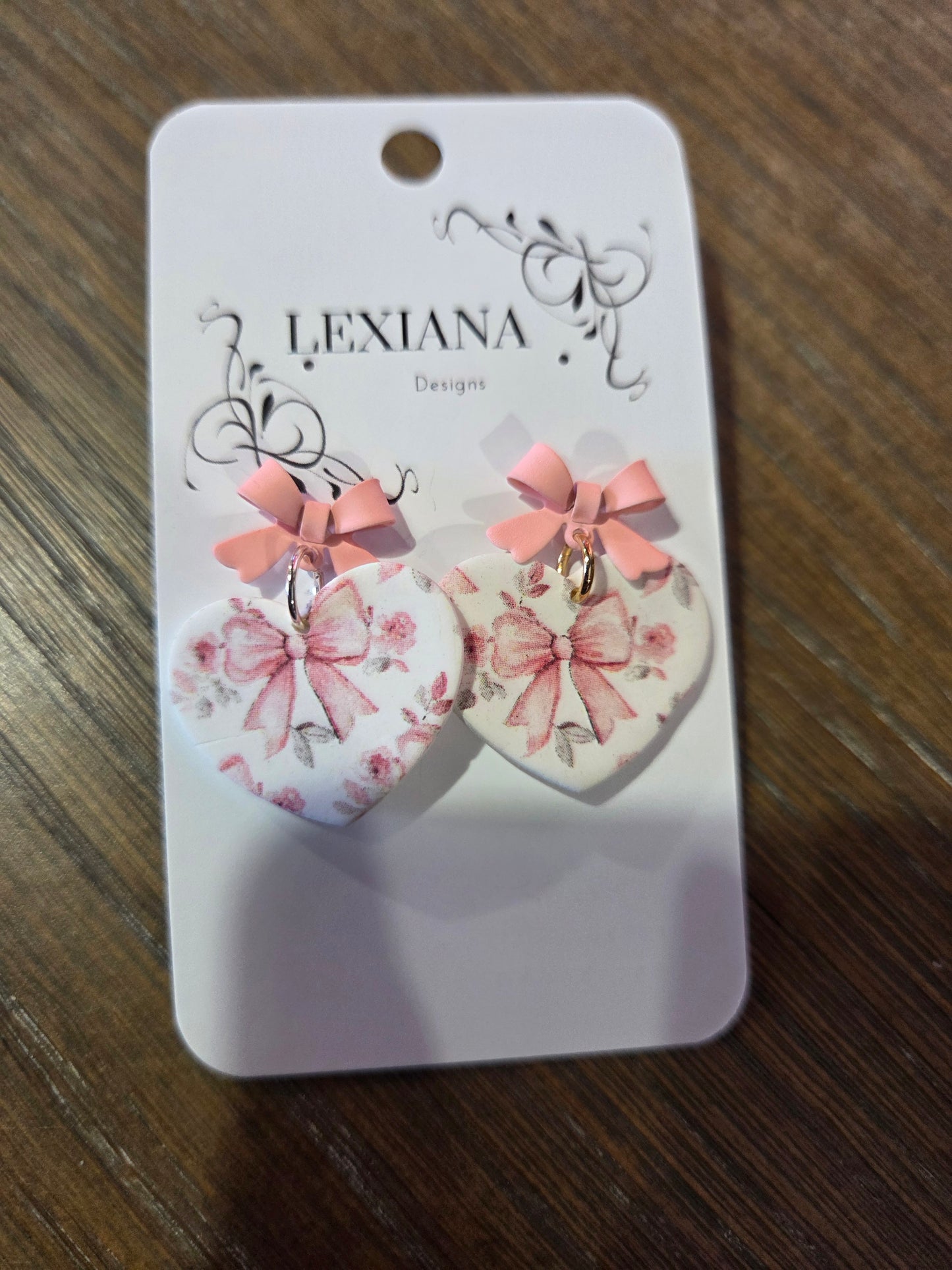 Pink Bow Hearts
