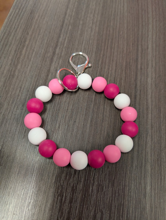 Pink White Wristlet