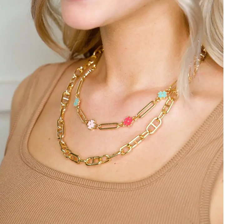 2 Strand Paperclip Necklace