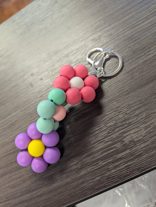 3 Flower Keychain