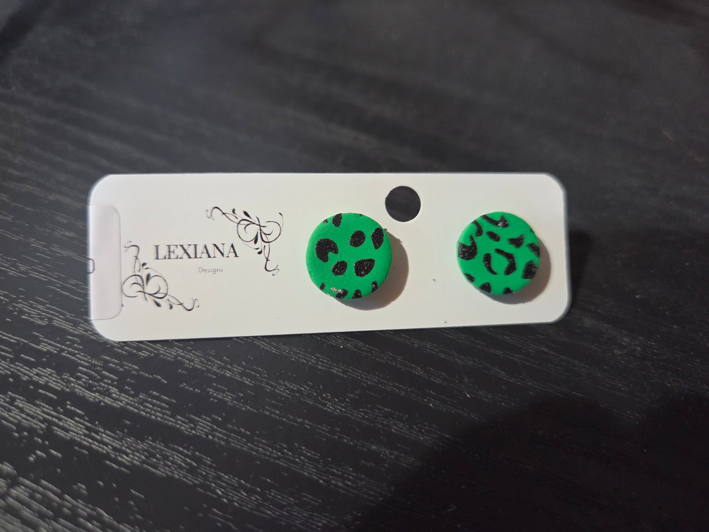 Green Leopard Studs SM