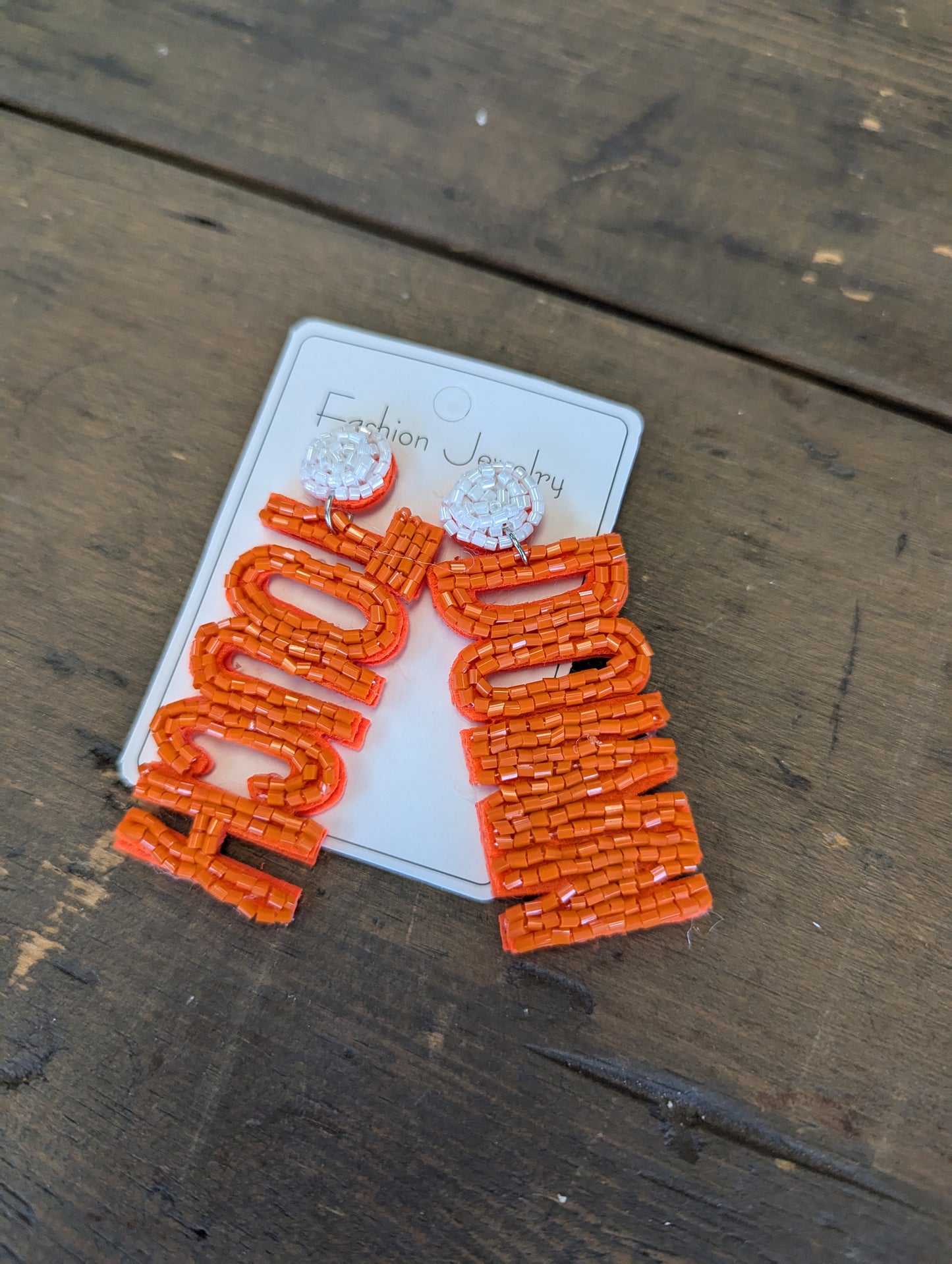 Orange Touch Down Earrings