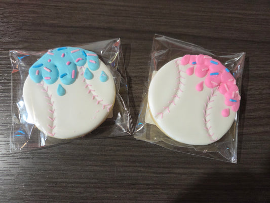 Baseball Drip Cookies
