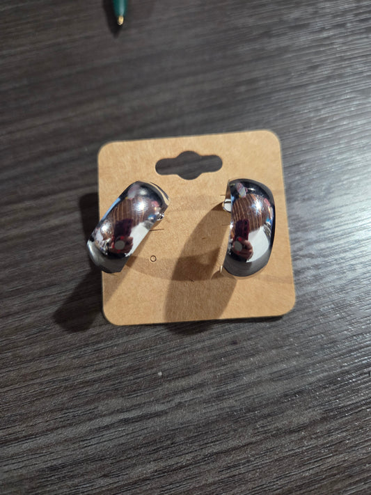 Solid Silver Hoops