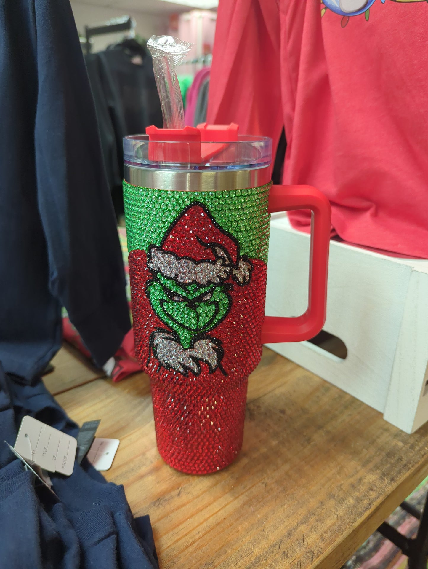 Green Monster Rhinestone Tumbler