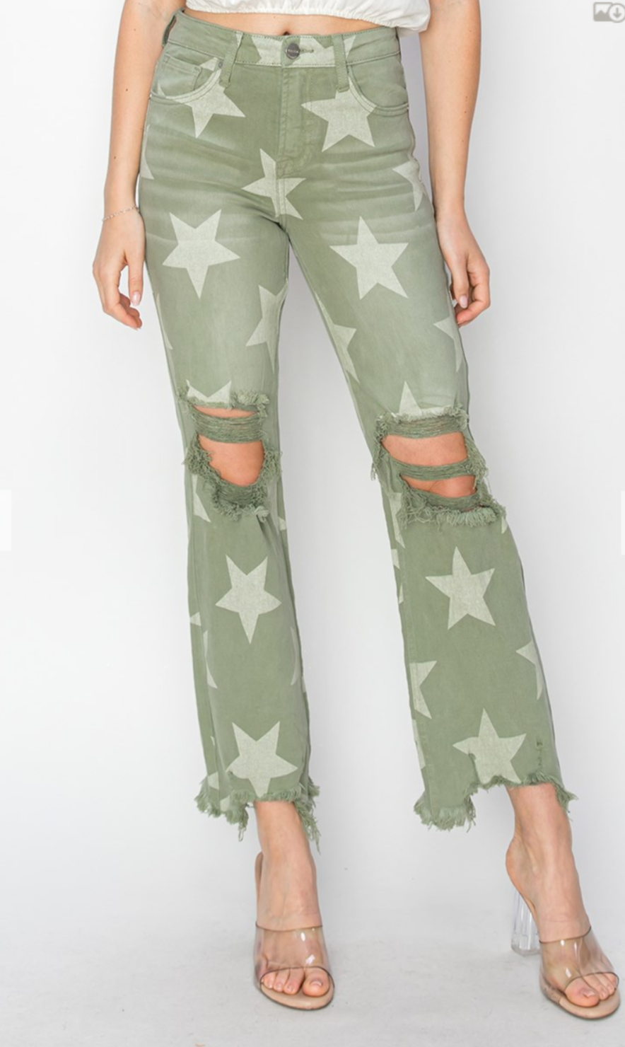 Risen Crop Straight Star Olive