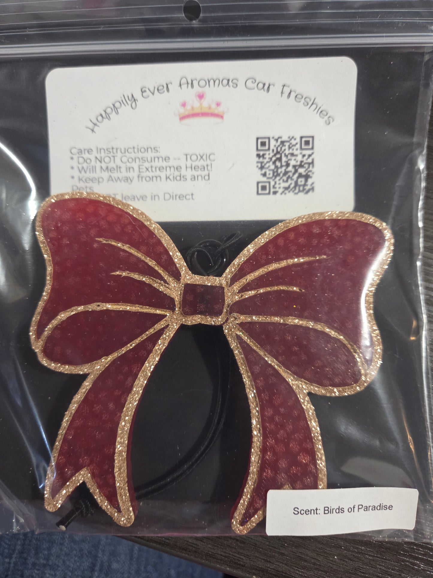 Red/Gold Bow- Birds Of Paradise