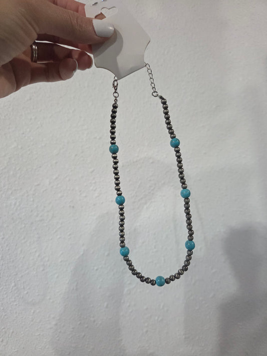 Faux Navajo/Turq Necklace