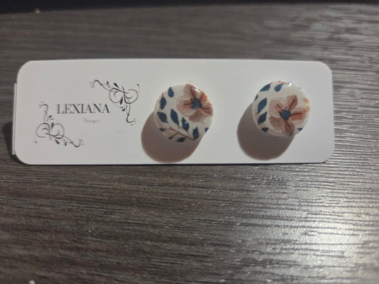 Brown Flower Stud