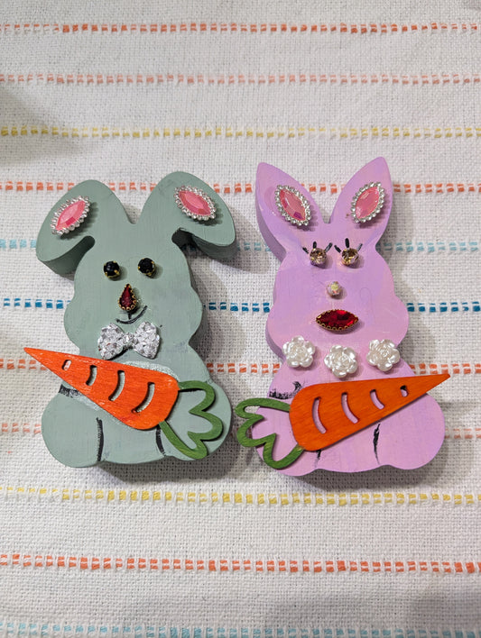Bling Wood Bunny