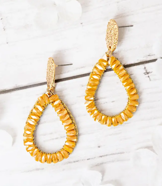 Drop Earrings - Mustard