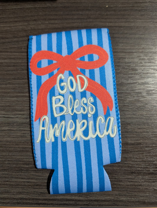 God Bless America Koozie