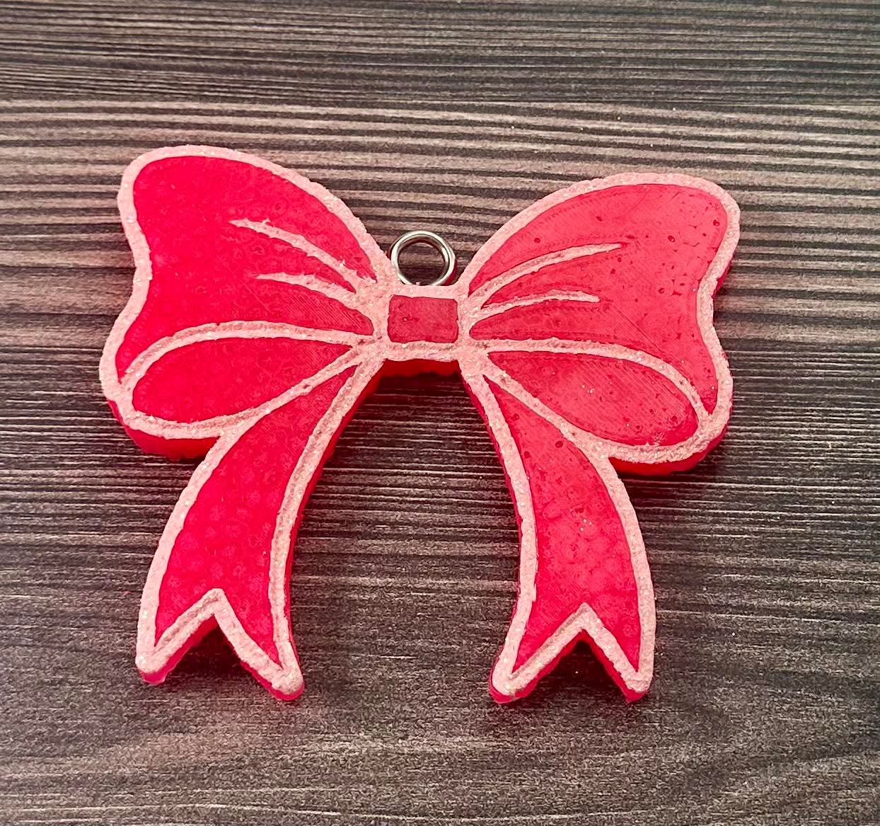 Pink bow - Leather & Lace
