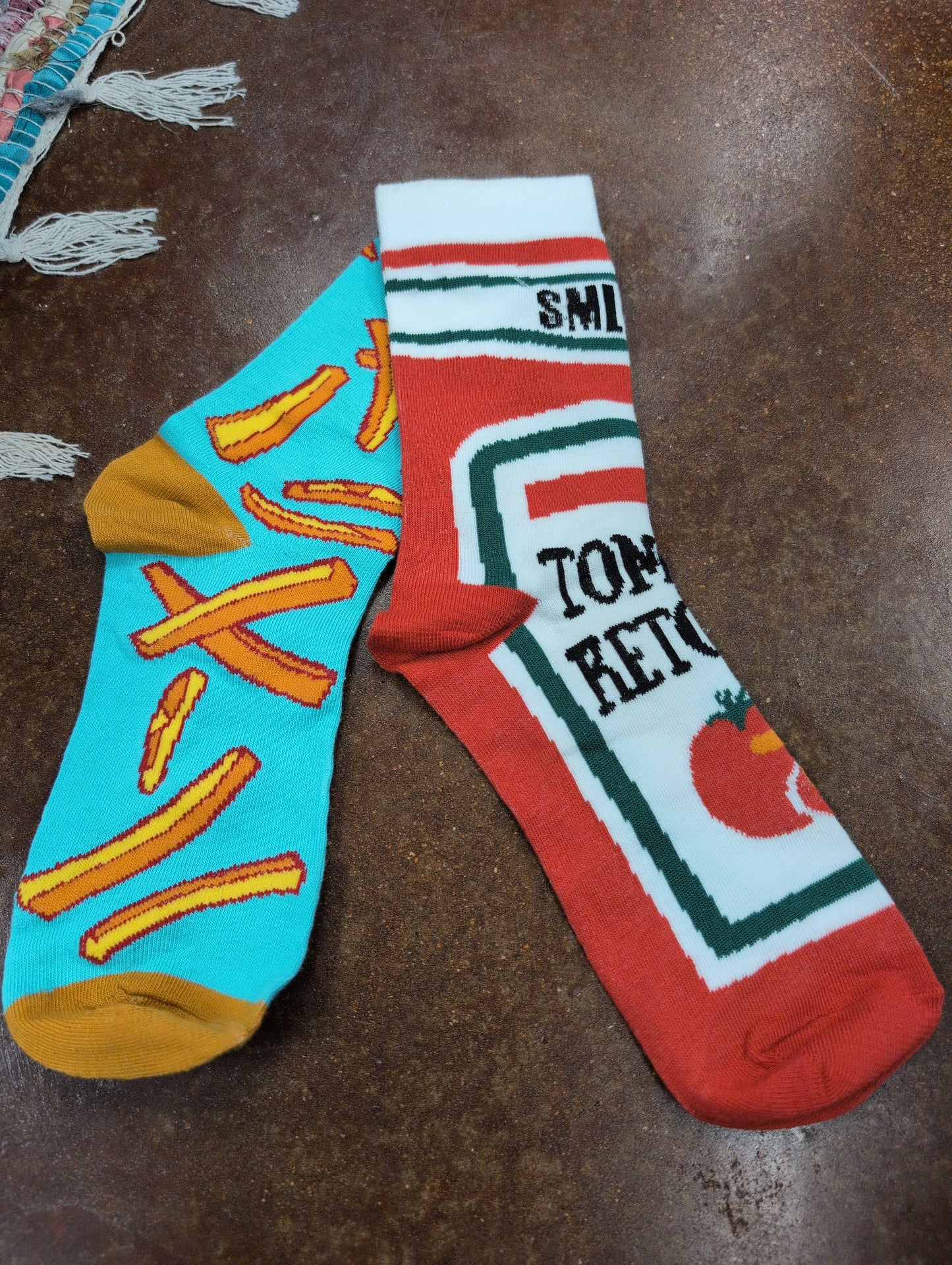 Fries Ketchup Socks