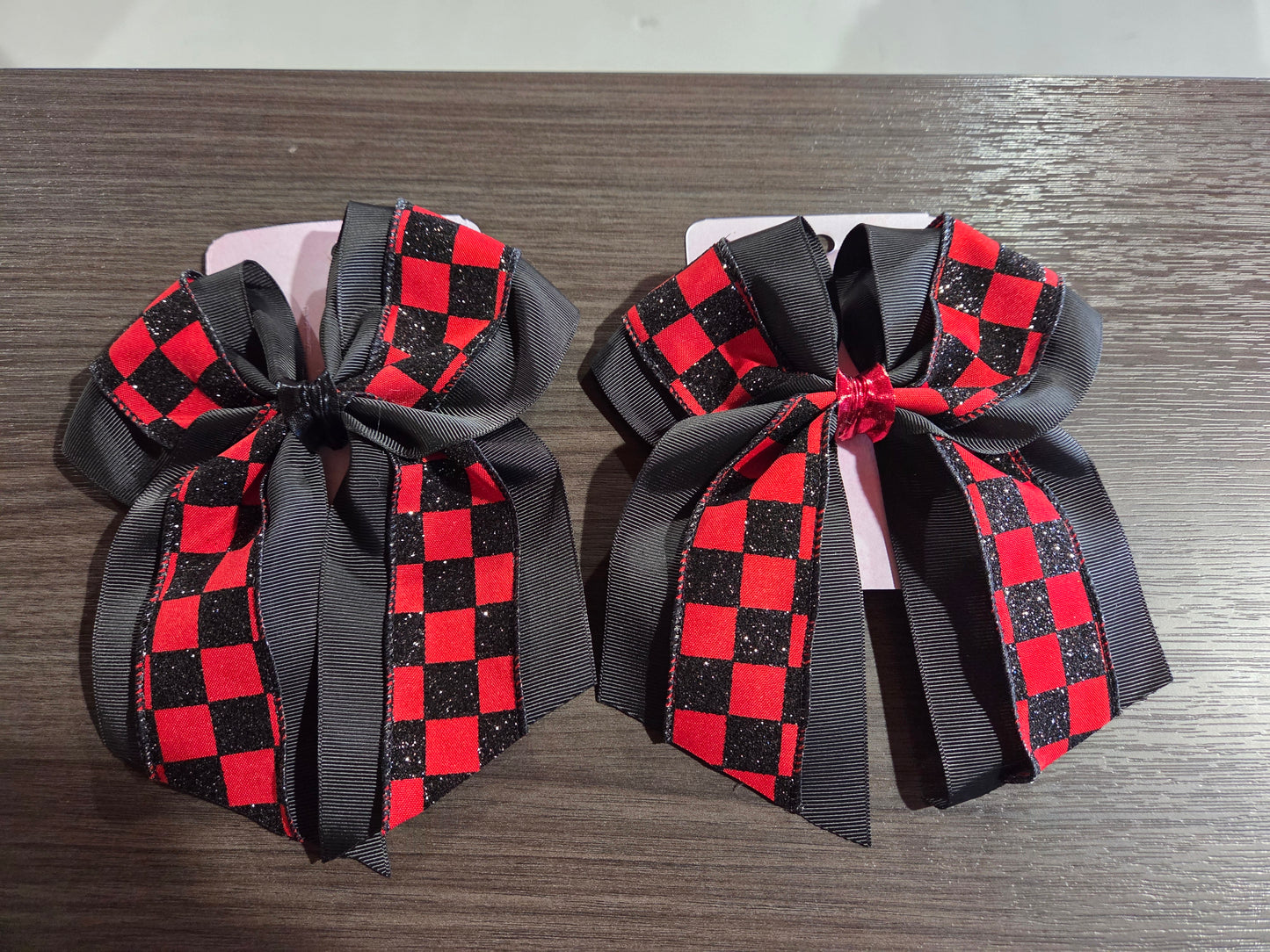 Red/Black Checkered Bow