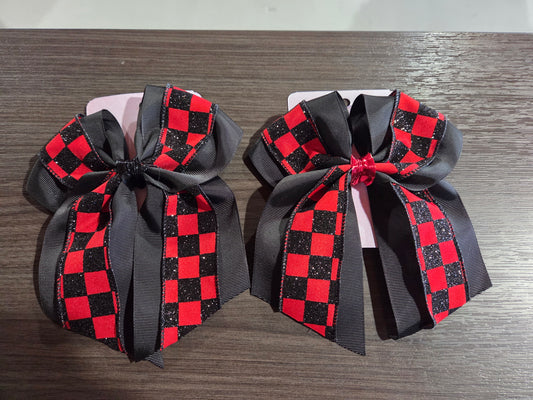 Red/Black Checkered Bow