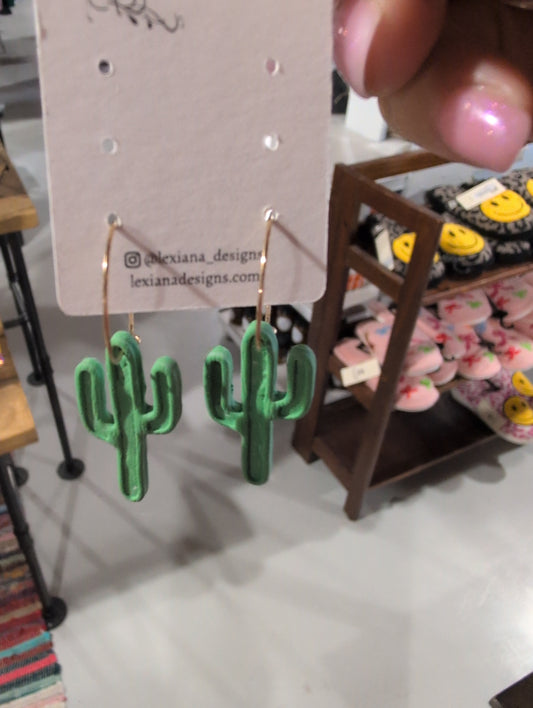 L Cactus Hoops