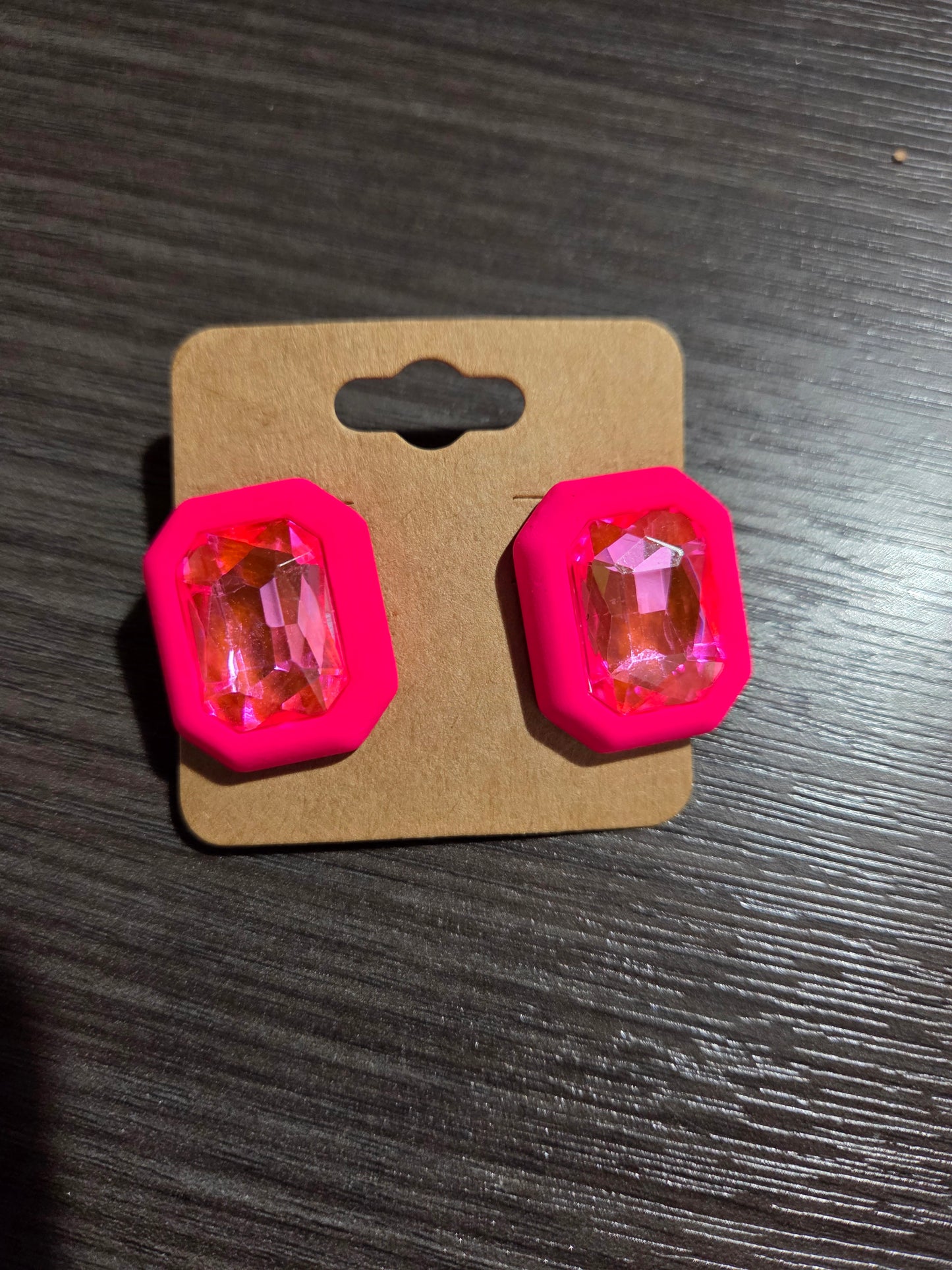 Neon Square Studs