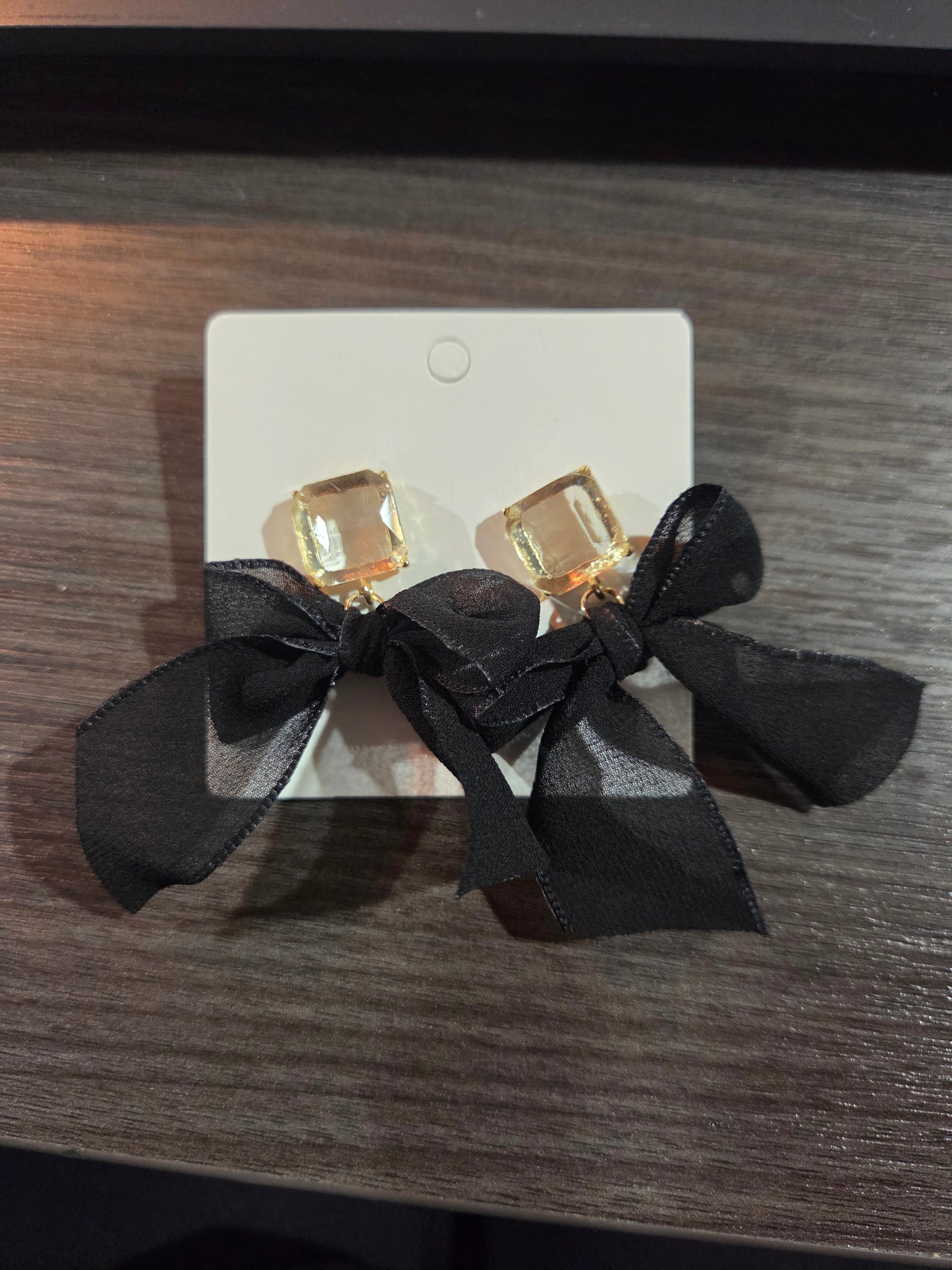 Black Bow Dangle