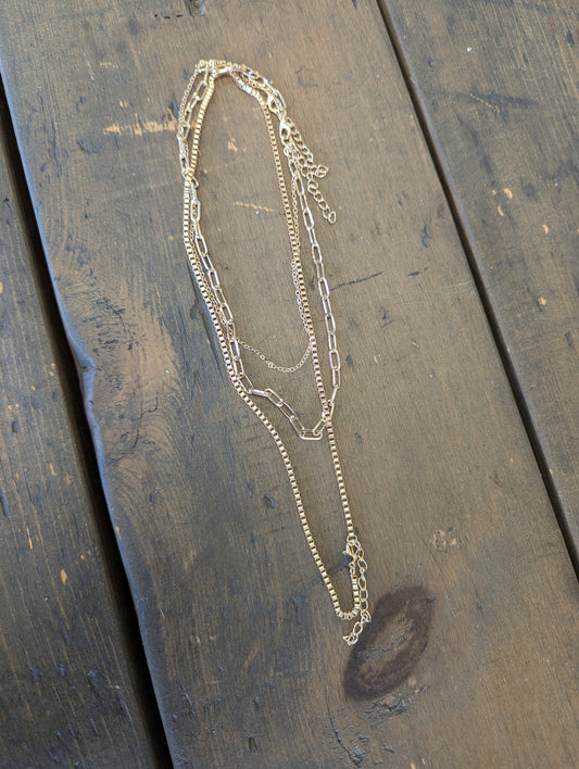 3 Tier Gold Necklace