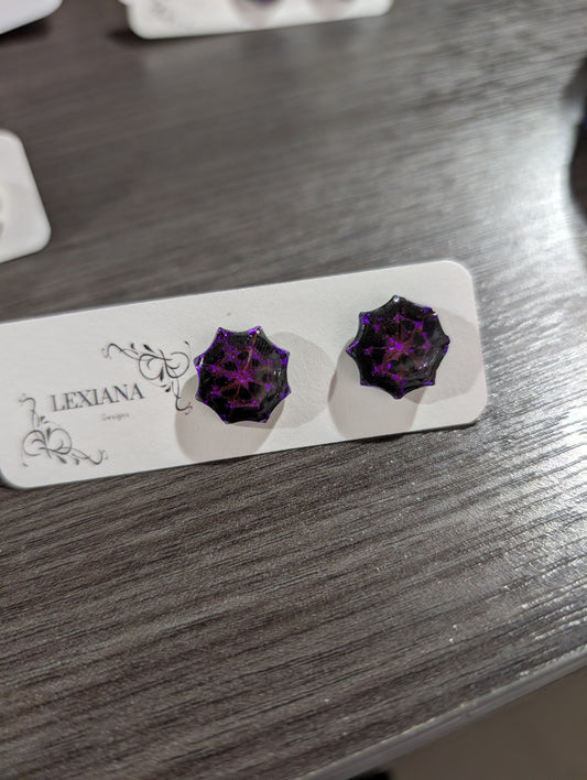Spider Web Stud SLVR
