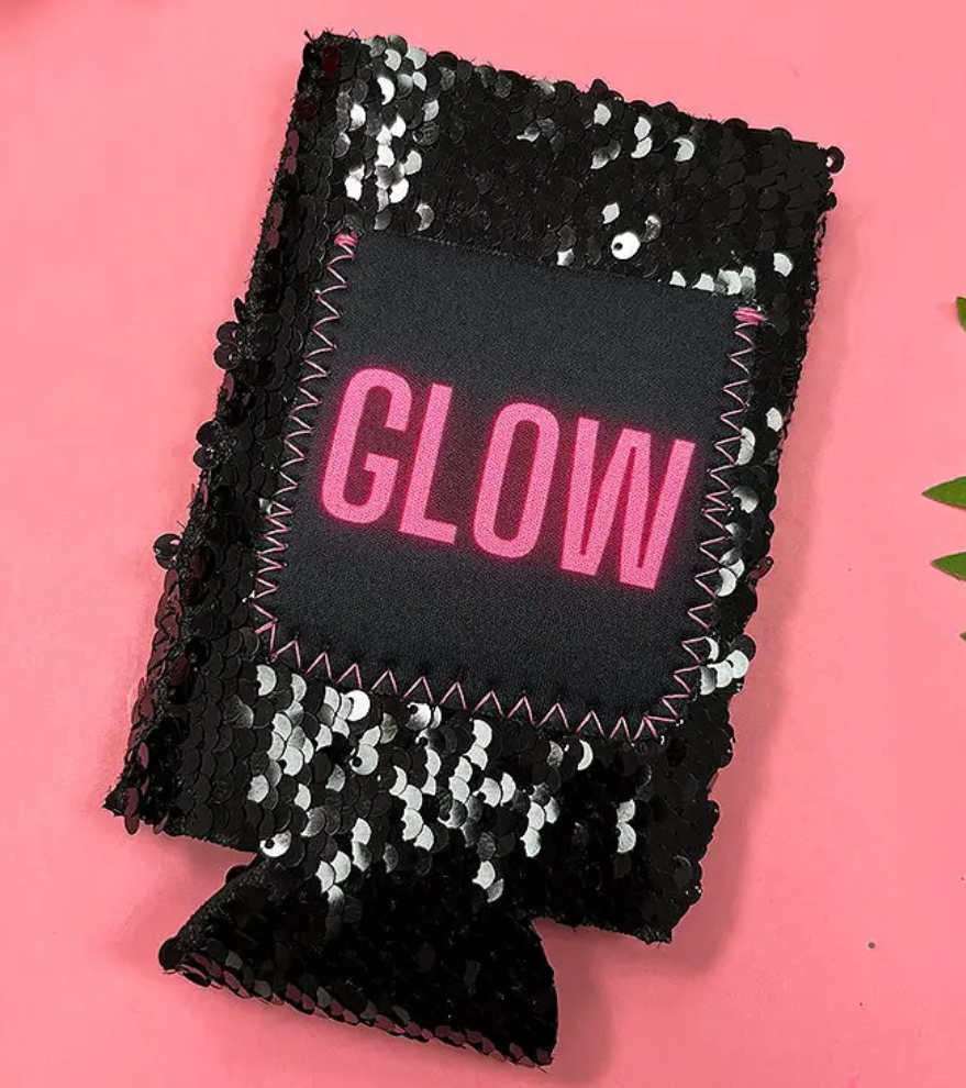 Glow Sequin Koozie