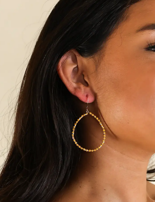 Gold Bead Hoops