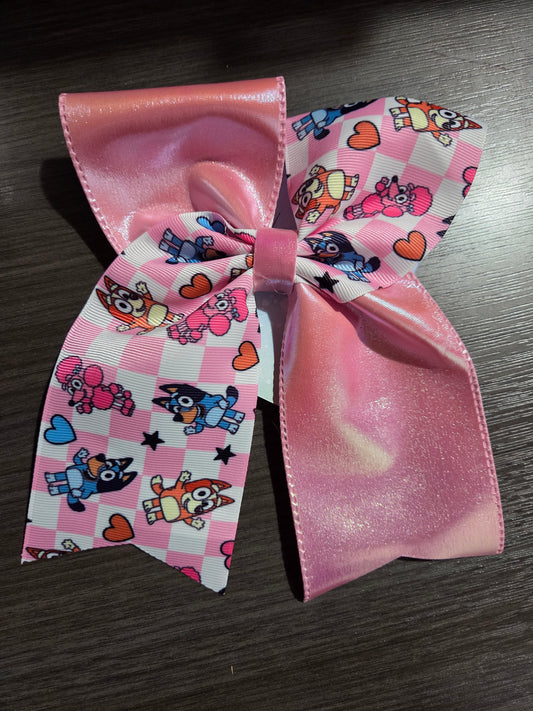 Bluey Checkered Bow