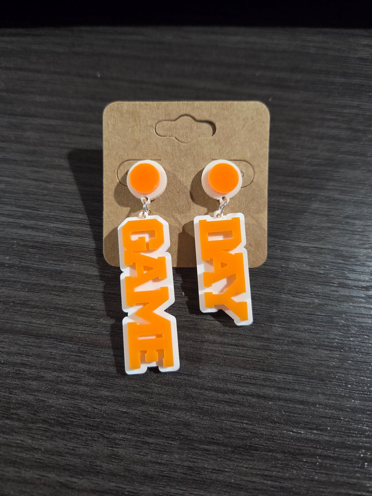 Game Day Earrings - Orange