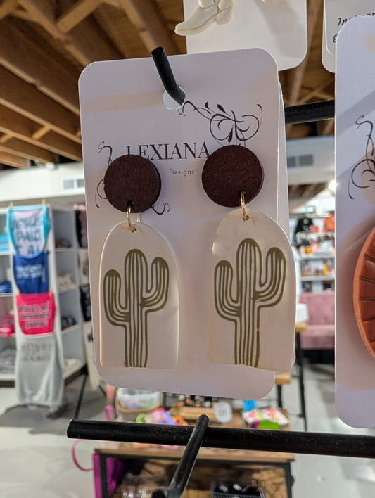 Rainbow Cactus Earrings